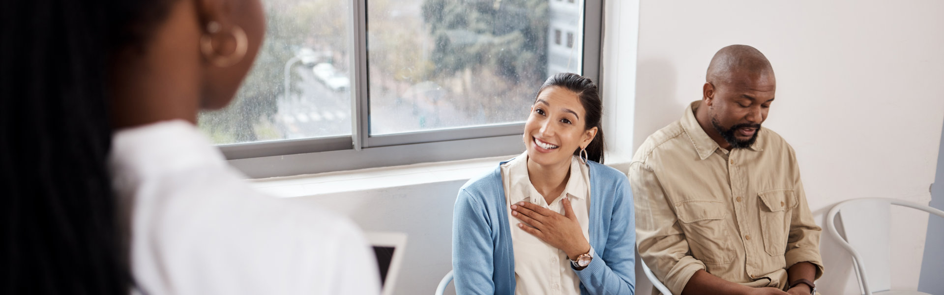 Woman expressing her feelings