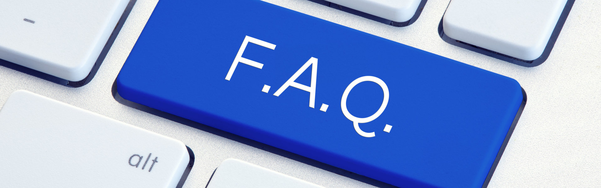 Keyboard key labeled 'FAQ'