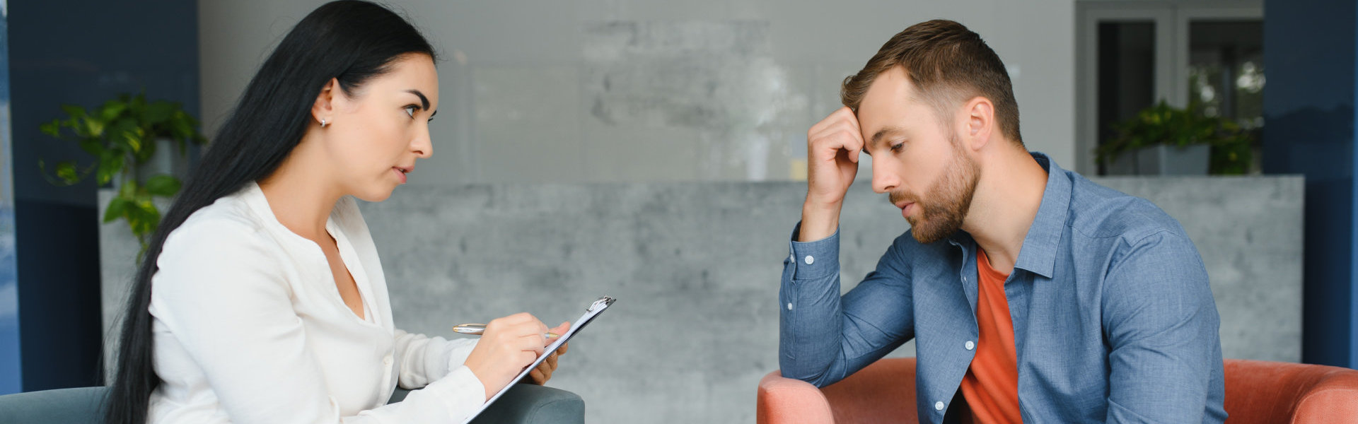 Depressed man expressing his feeling
